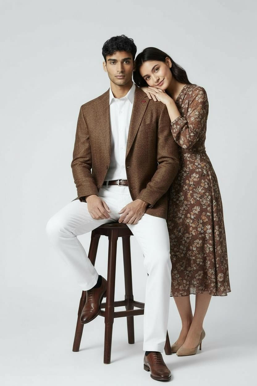 Veste rouille chiné