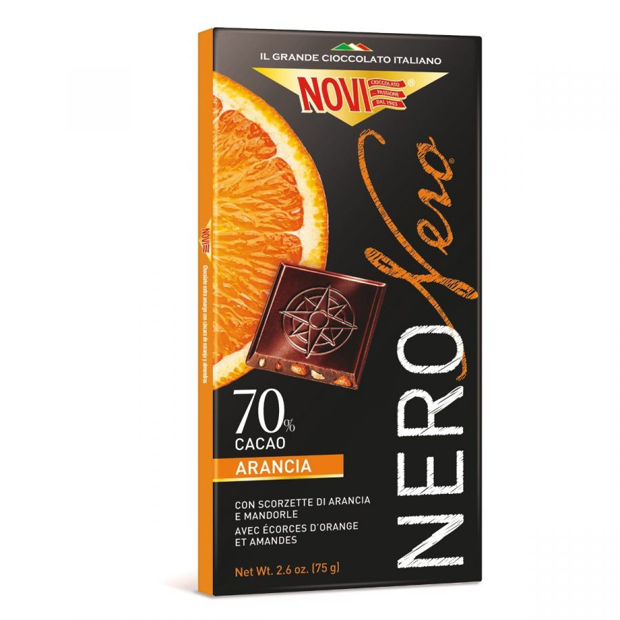 Novi Nero Nero Arancia e Mandorle 75g