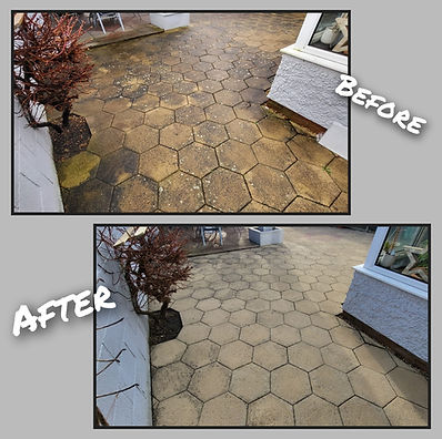 Before and after of a garden i fixed up