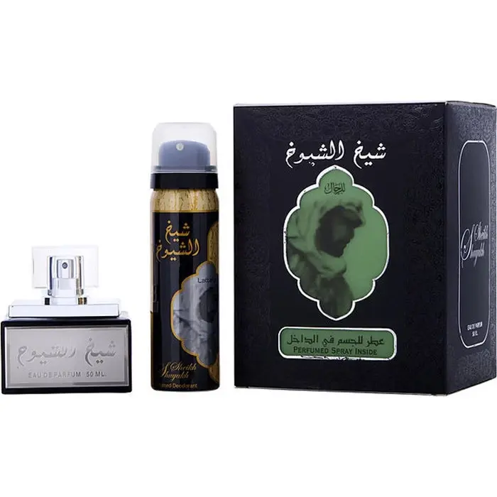 KIT Sheikh Al Shuyukh Black 50 ML + DESODORANTE 50 ML - LATTAFA