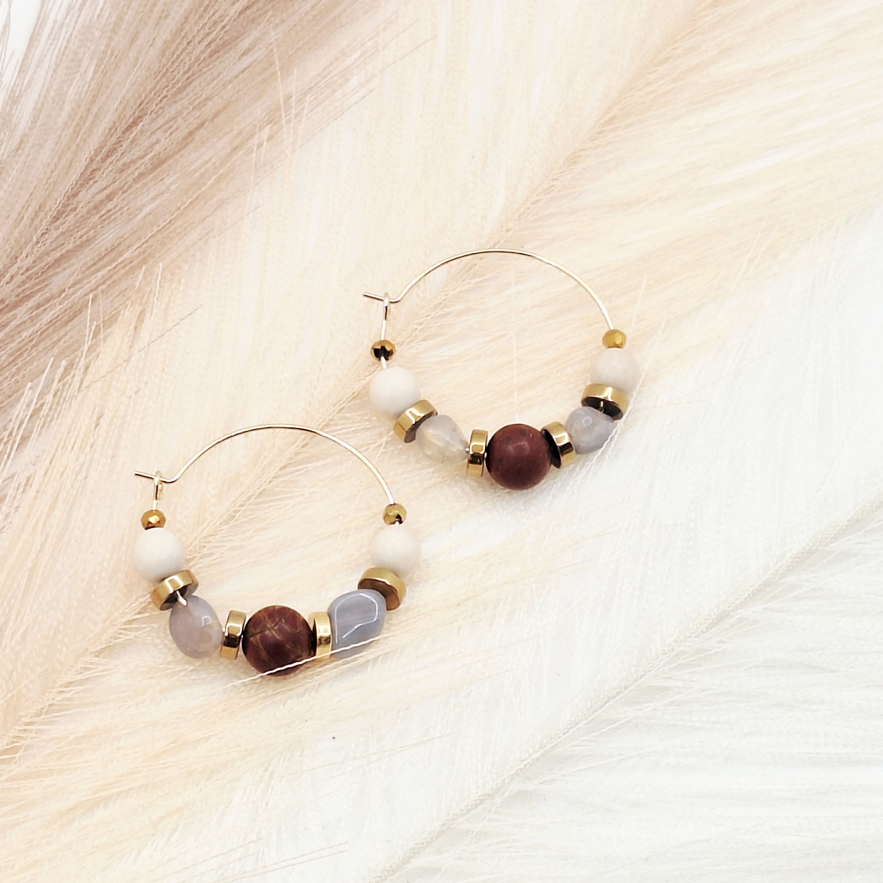 🪶Boucles d’oreilles Oasis d’Afrique – Solara