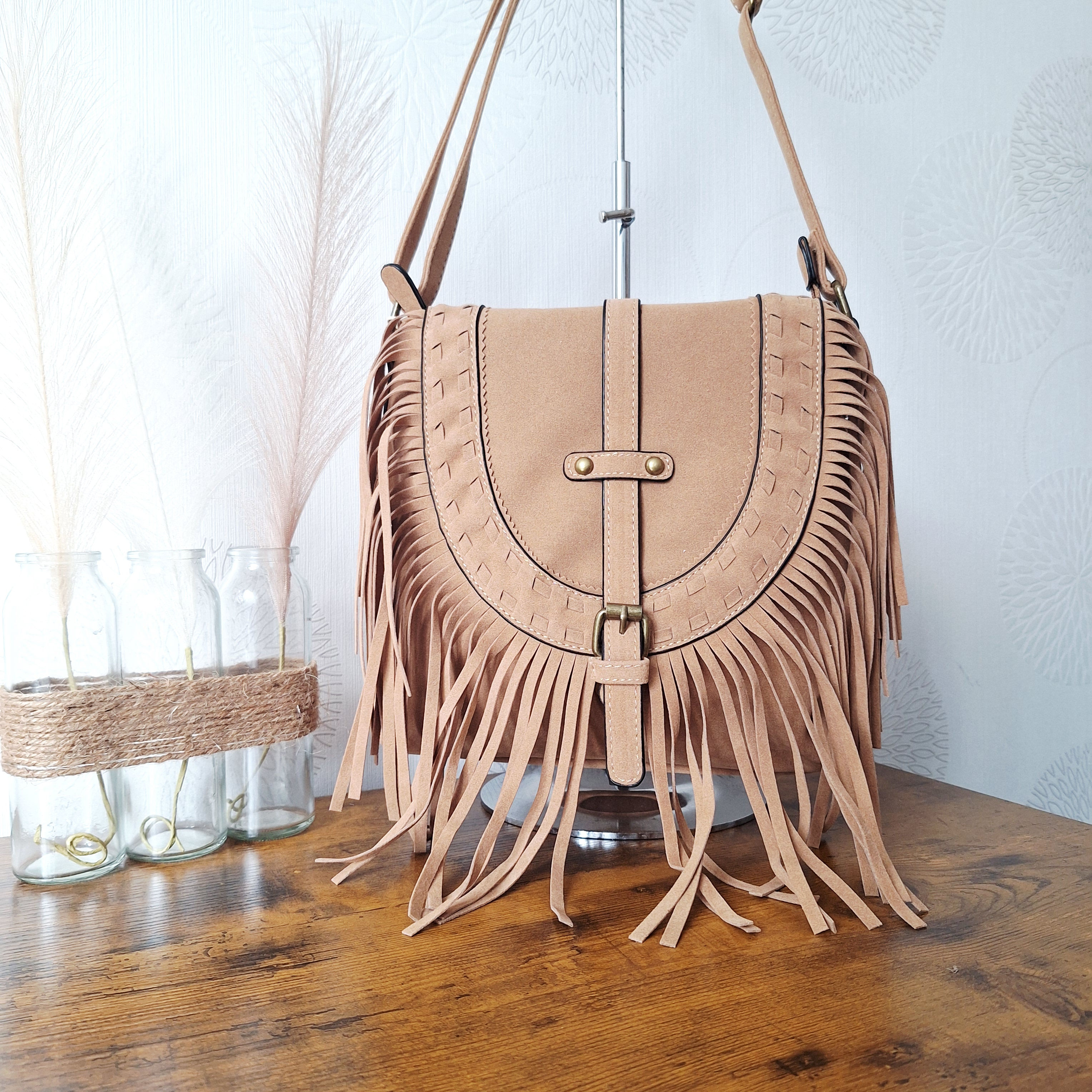 🌾✨ Sac Bandoulière à Franges-Sahara Nomade