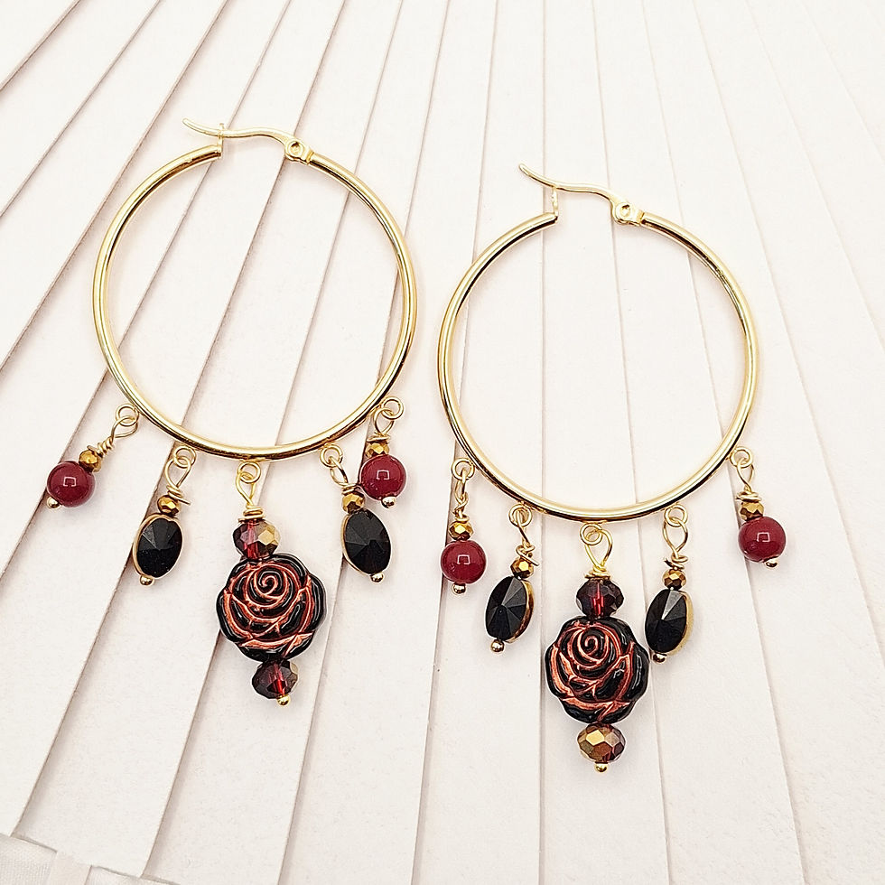 Miniature : 🌹Boucles d'oreilles-Terre de Soie
