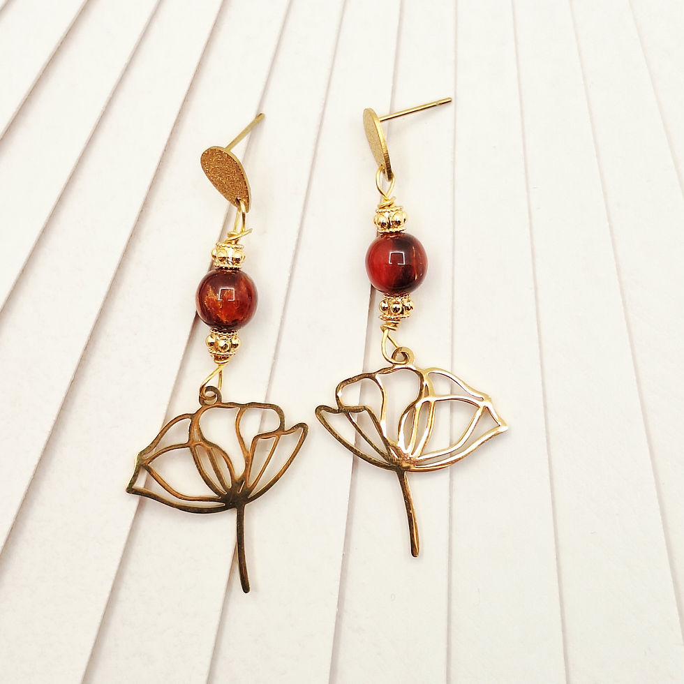 Miniature : 🌹Boucles d'oreilles-Terre de Soie