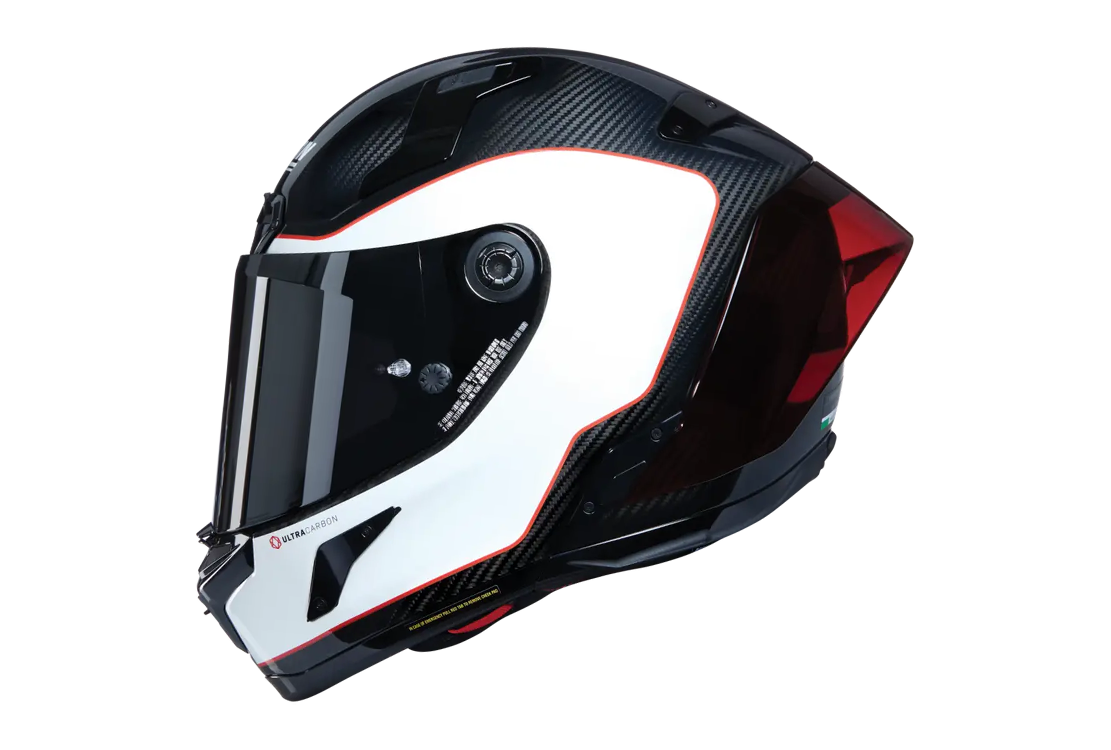 Nolan X-804 RS Helm Ultra Carbon Weiß/Rot Asso di Picche 343