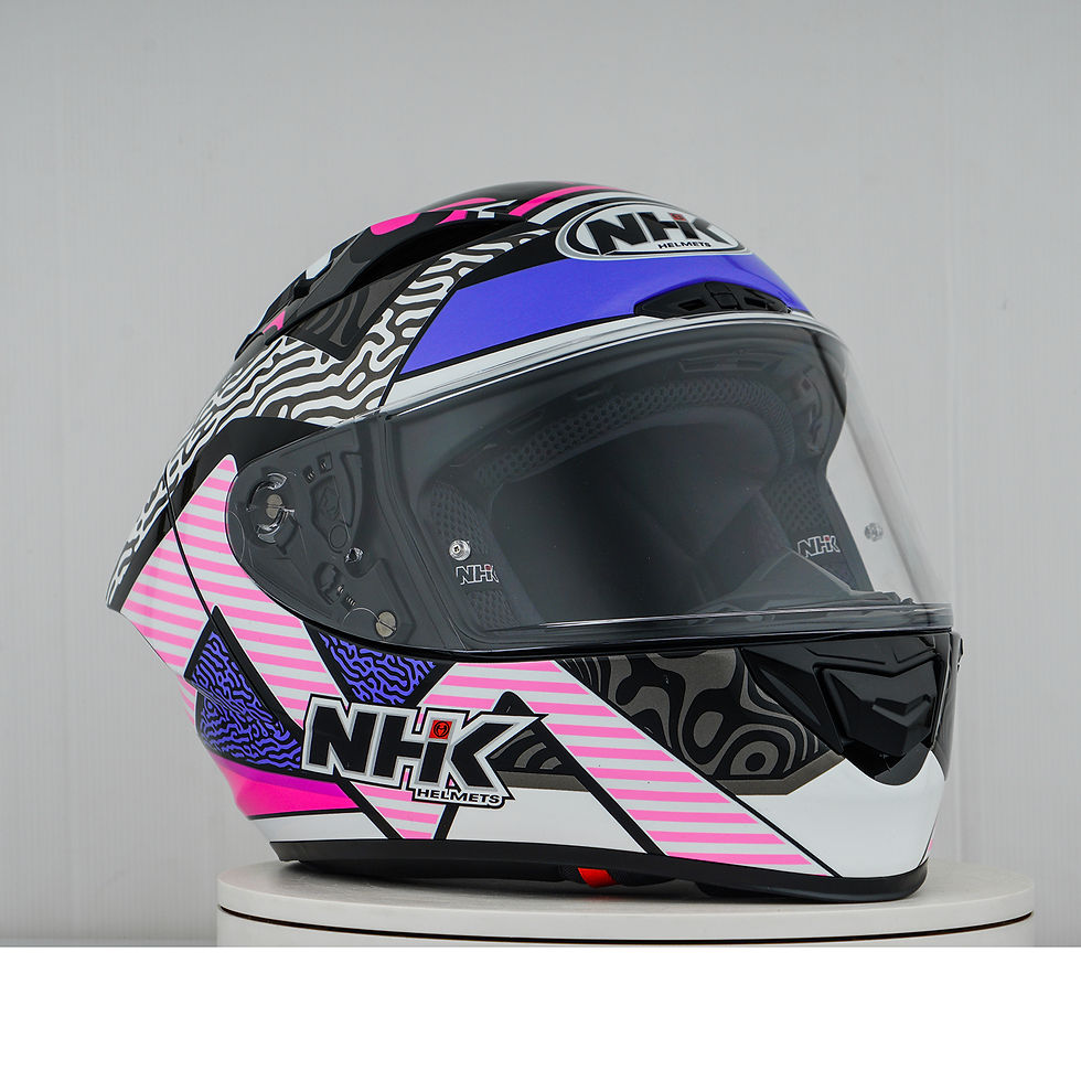 Miniatura: Casco NHK GP-R Tech Race Ranger Lite Negro/Rosa/Morado