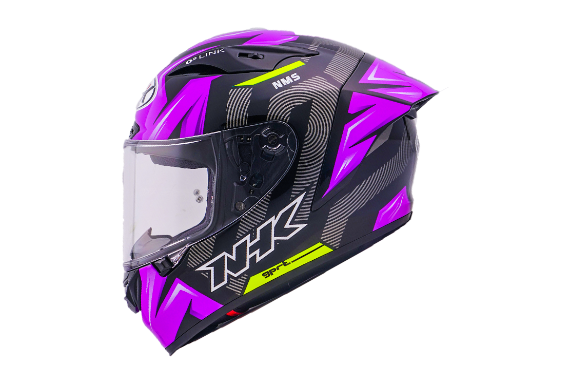 Casco NHK GP-R Tech Race NMS Negro/Morado