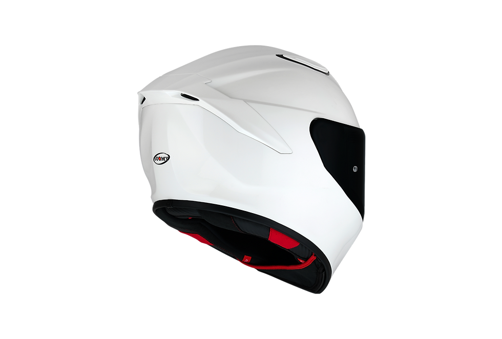 الصورة المصغرة: خوذة Suomy Track-1 باللون الأبيض اللامع K6T100W3