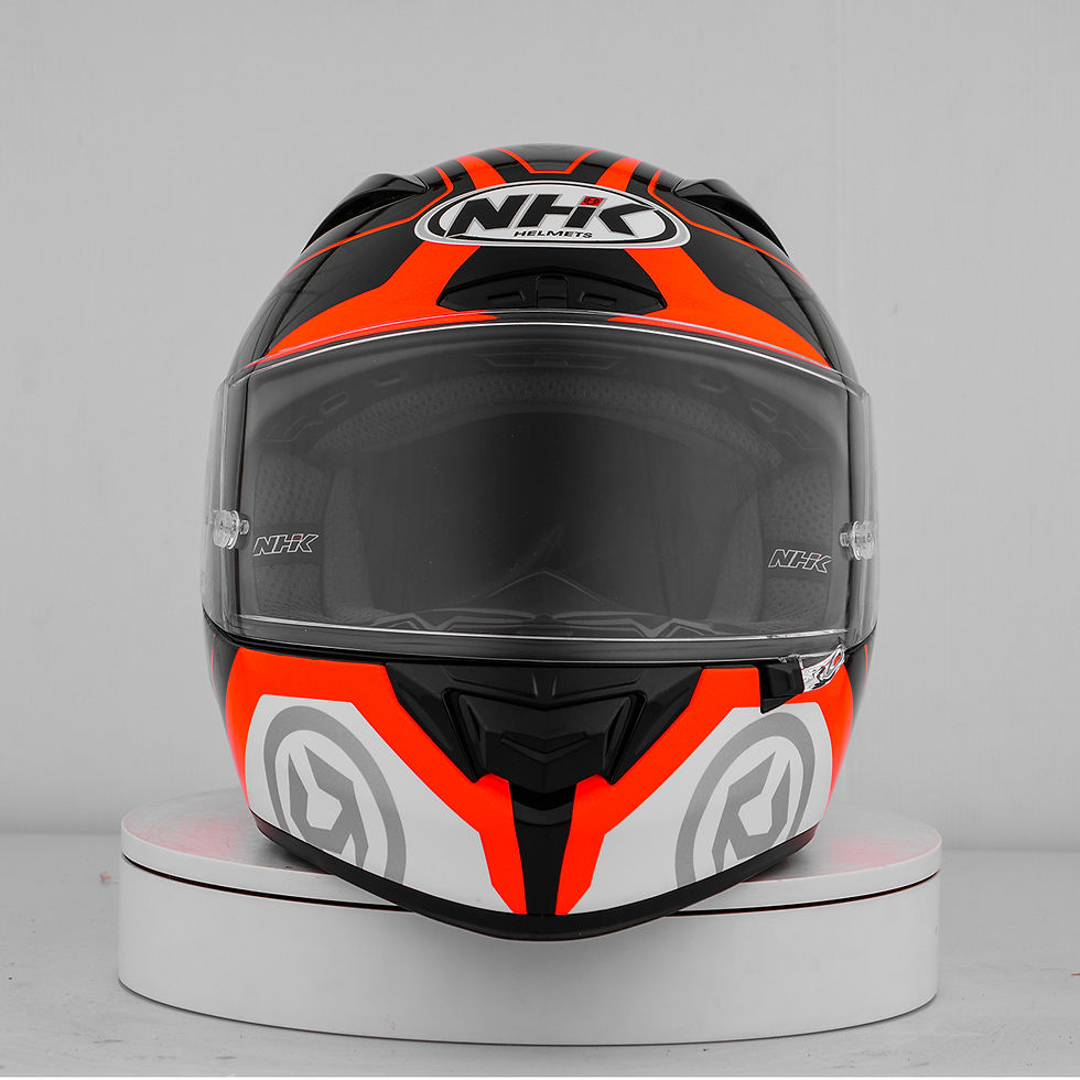 Miniaturbild: NHK GP-R Tech Race Helm Commutrack Black/Orange
