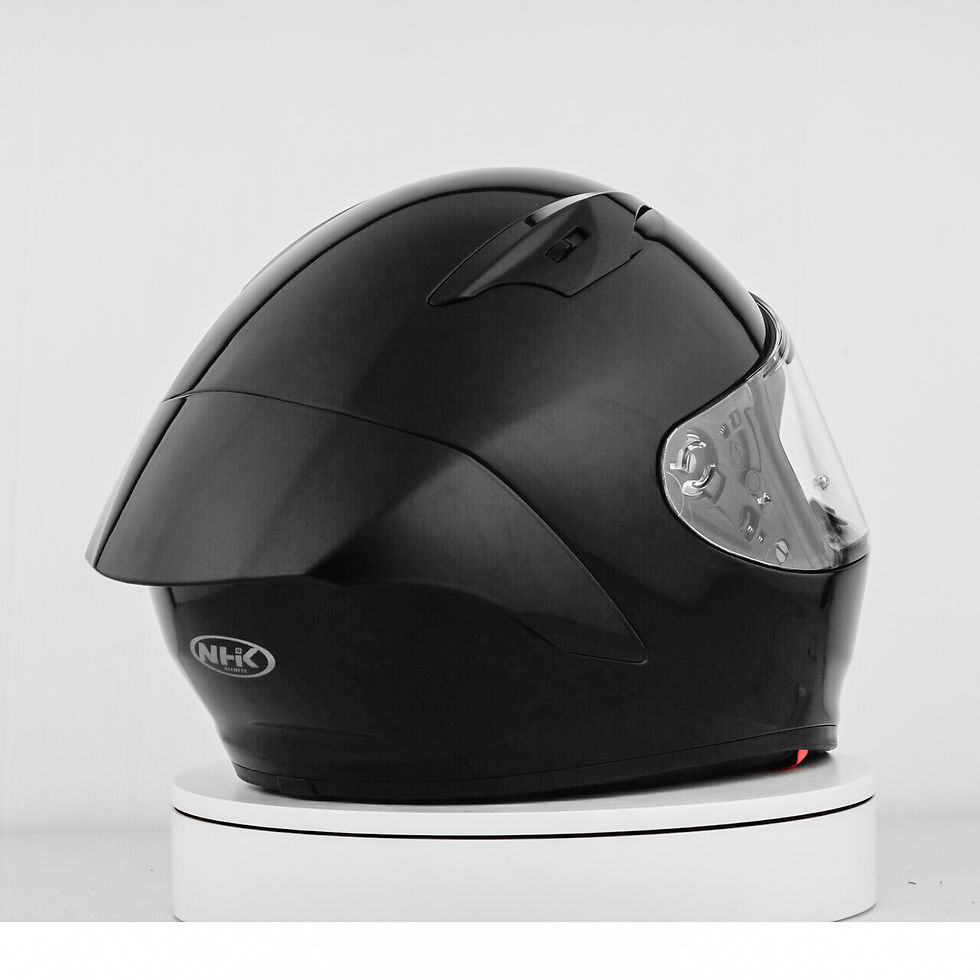 Miniature : Casque NHK GP-R Tech Race Noir Solide Brillant