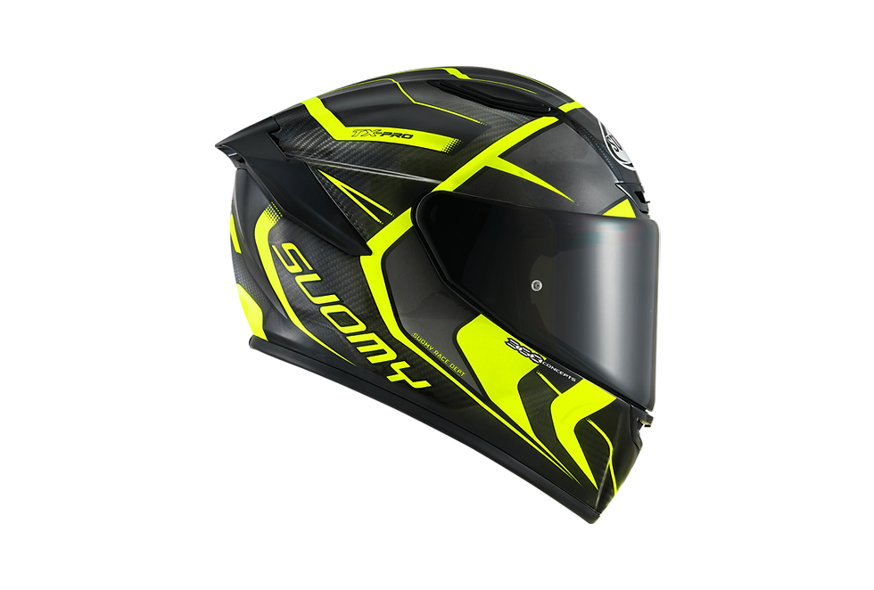 Thumbnail: Suomy TX-Pro Helmet Carbon Advance Yellow Fluo K6TX0005