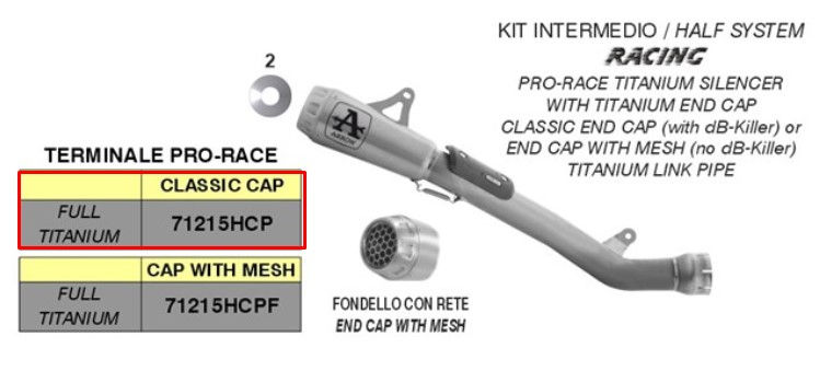 Thumbnail: Arrow Slip-On Kit Pro-Race Titanium Kawasaki ZX-10R/RR (21-24) 71215HCP