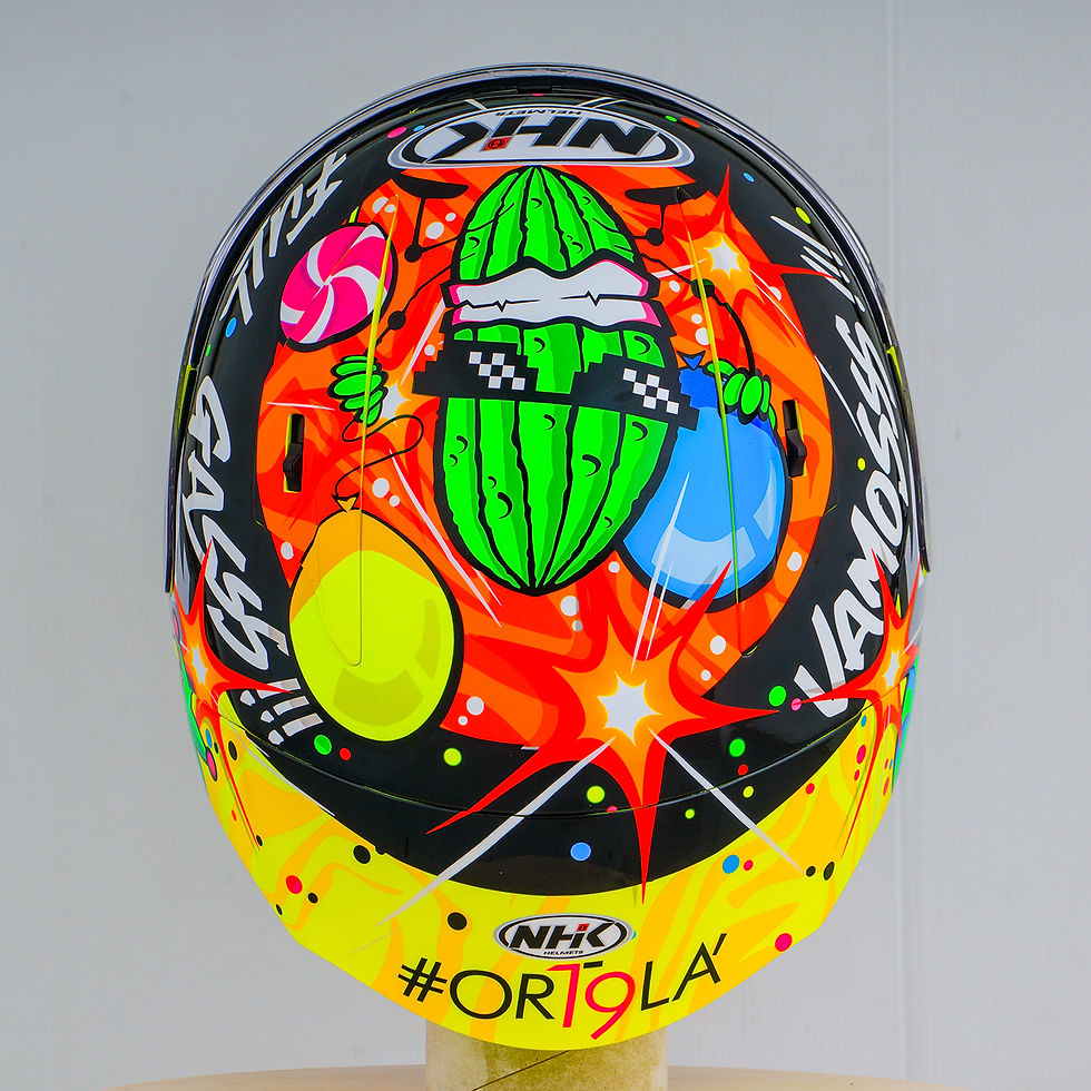 Miniatura: Casco NHK GP-R Tech Race Ivan Ortola Silverstone Réplica 2023