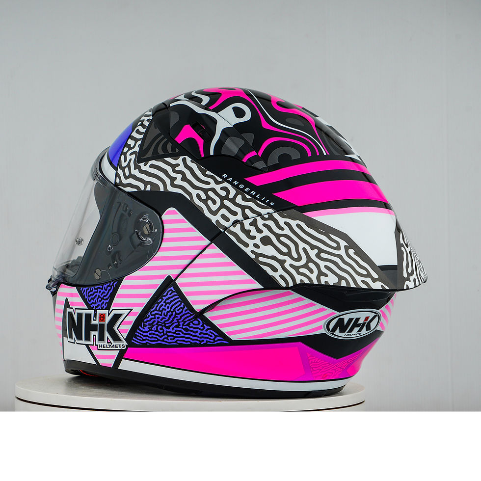 Miniatura: Casco NHK GP-R Tech Race Ranger Lite Negro/Rosa/Morado