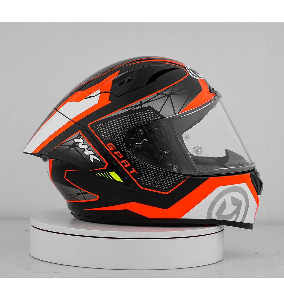 Miniaturbild: NHK GP-R Tech Race Helm Commutrack Black/Orange