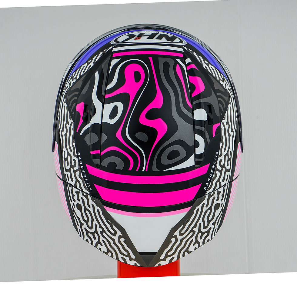 Miniatura: Casco NHK GP-R Tech Race Ranger Lite Negro/Rosa/Morado