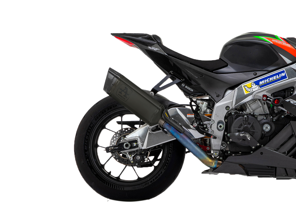 Kit Slip-On Arrow Pista Acero Inoxidable Oscuro Aprilia RSV4 1100 Factory(19-20) 71002PTN