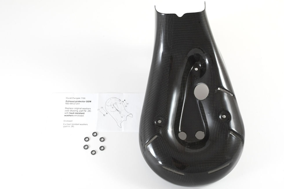 Miniature : Protection thermique collecteur carbone Fullsix Ducati Panigale 899 (13-16)