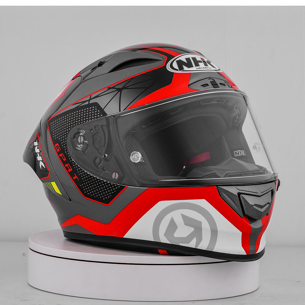 Miniatura: Casco NHK GP-R Tech Race Commutrack Gris/Rojo
