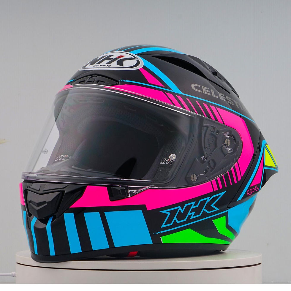 Thumbnail: NHK GP-R Tech Race Helmet Magi Black/Pink/Blue