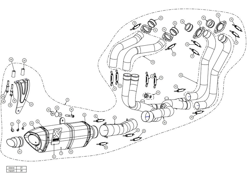 Thumbnail: Akrapovic Evolution Line (Carbon) for Aprilia RSV4 / RF (15-20) S-A10E8-RC