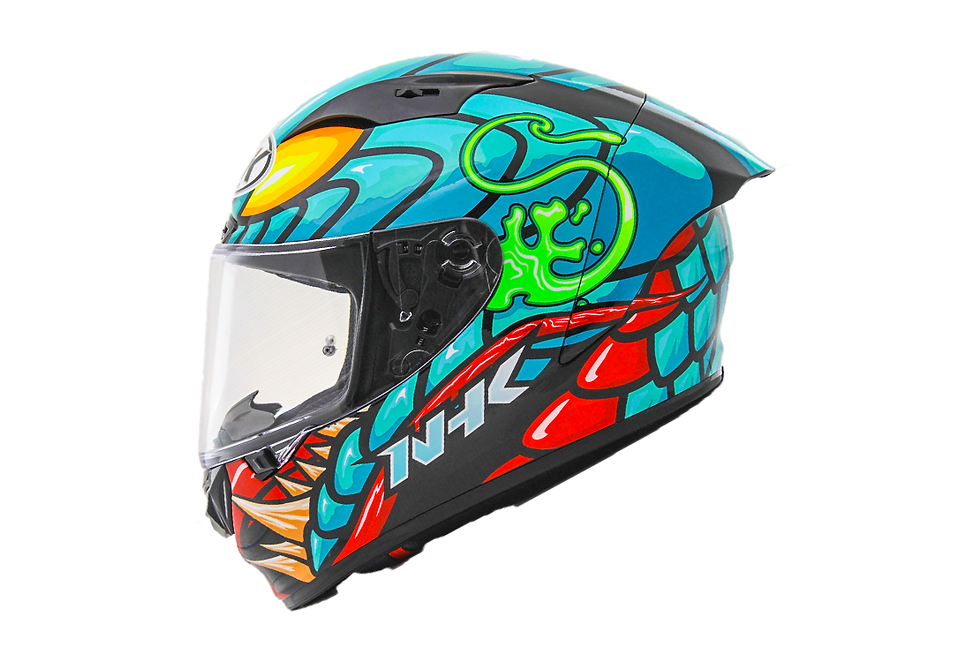 Thumbnail: NHK GP-R Tech Race Helmet Reptile Black/Tosca