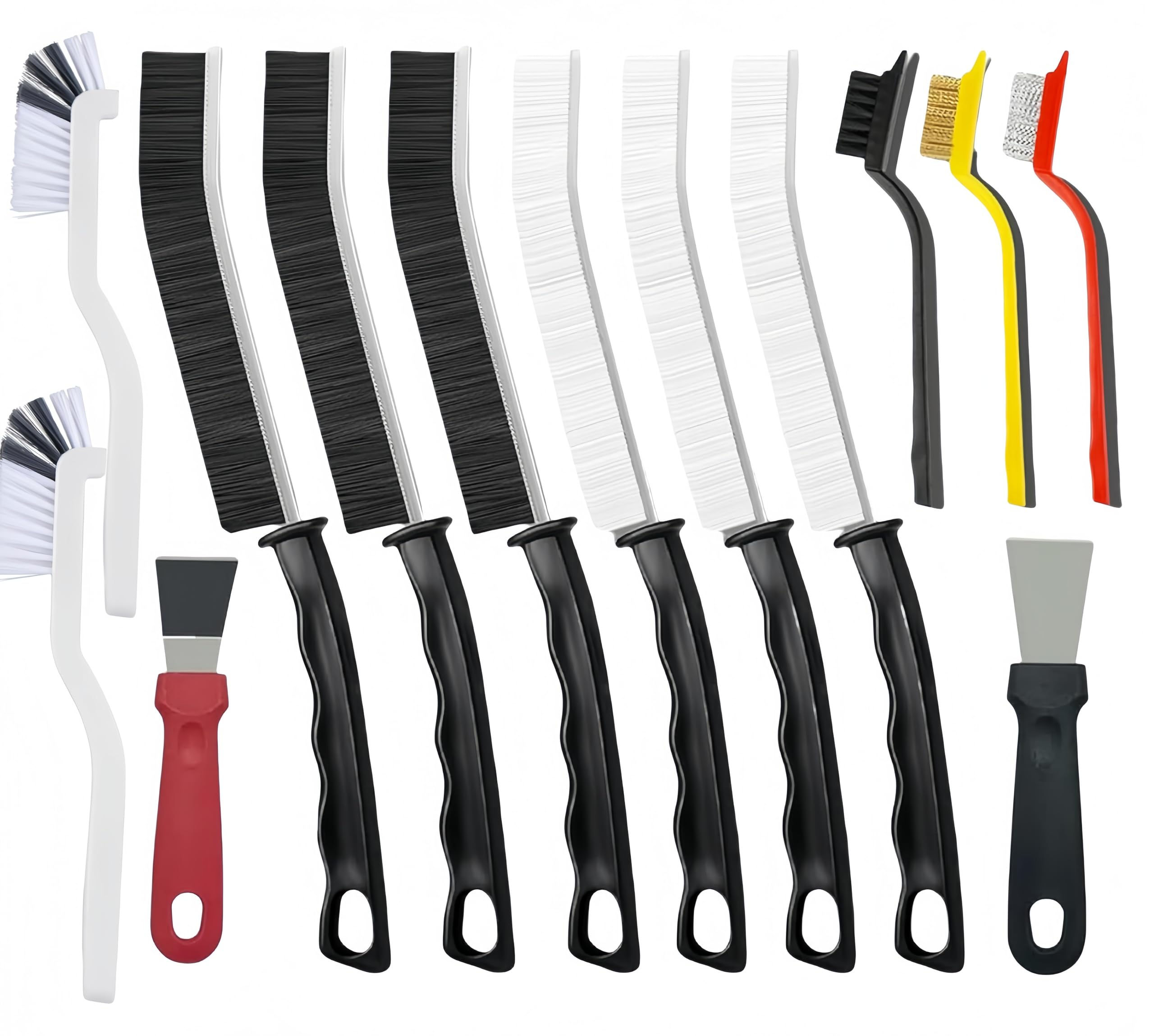 13PCS Crevice Cleaning Brush SetMultifunctional Cleaning Brush ToolsHard Bristle