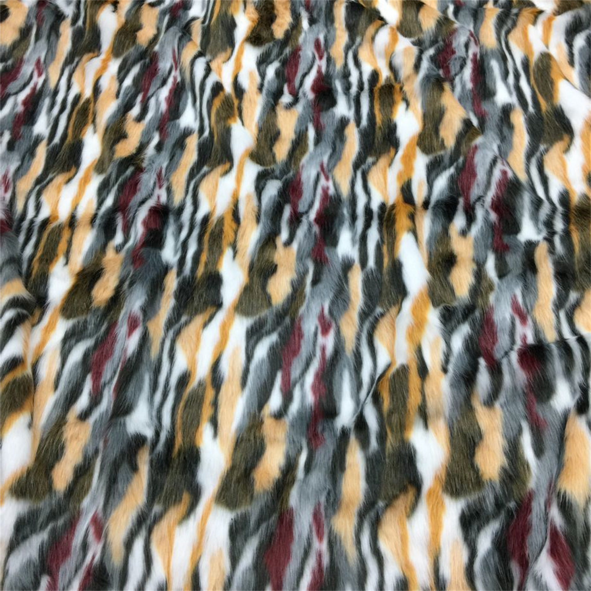 5 Multi-Color Rainbow Faux Fur Fake Fabric for Crafts