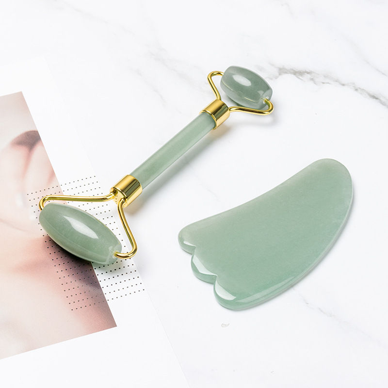 Thumbnail: Gua Sha Face Roller Facial Beauty Roller Skin Care Tools Jade Roller Massager