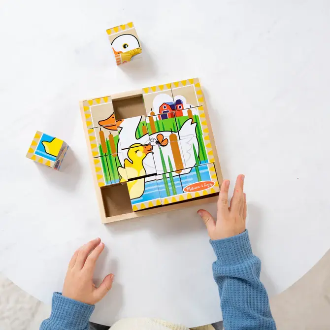 Thumbnail: Rent Melissa & Doug Farm Cube Puzzle from Playchest singapore toy rental