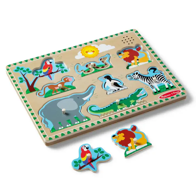 Thumbnail: Rent Melissa & Doug Zoo Animals Sound Puzzle from Playchest singapore toy rental