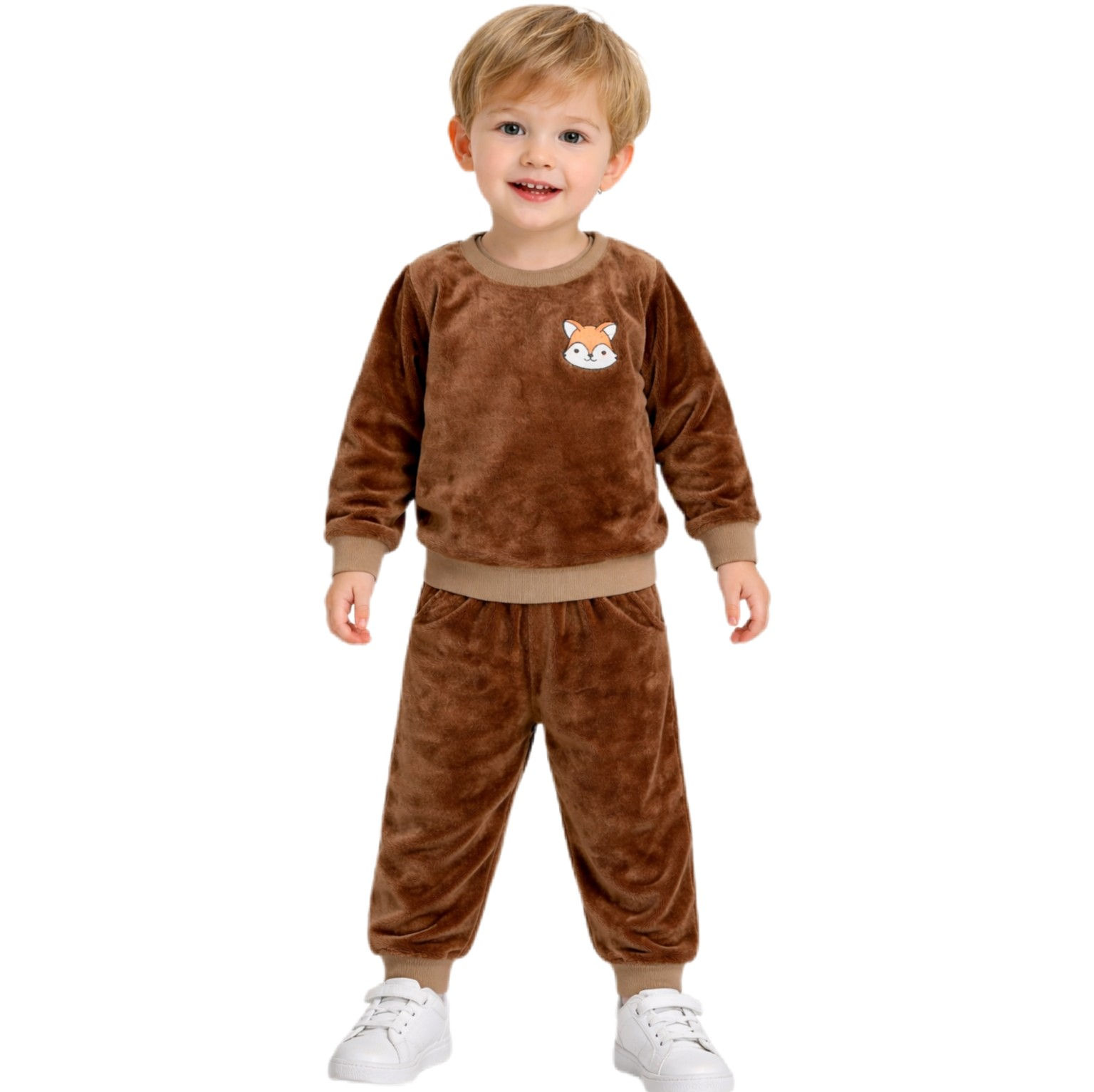 Conjunto Infantil Pelúcia Fleece Menino Inverno 1 2 3