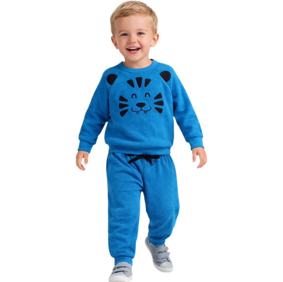 Miniatura: Conjunto Infantil Peluciado Bouclê Tigre com Orelhinhas