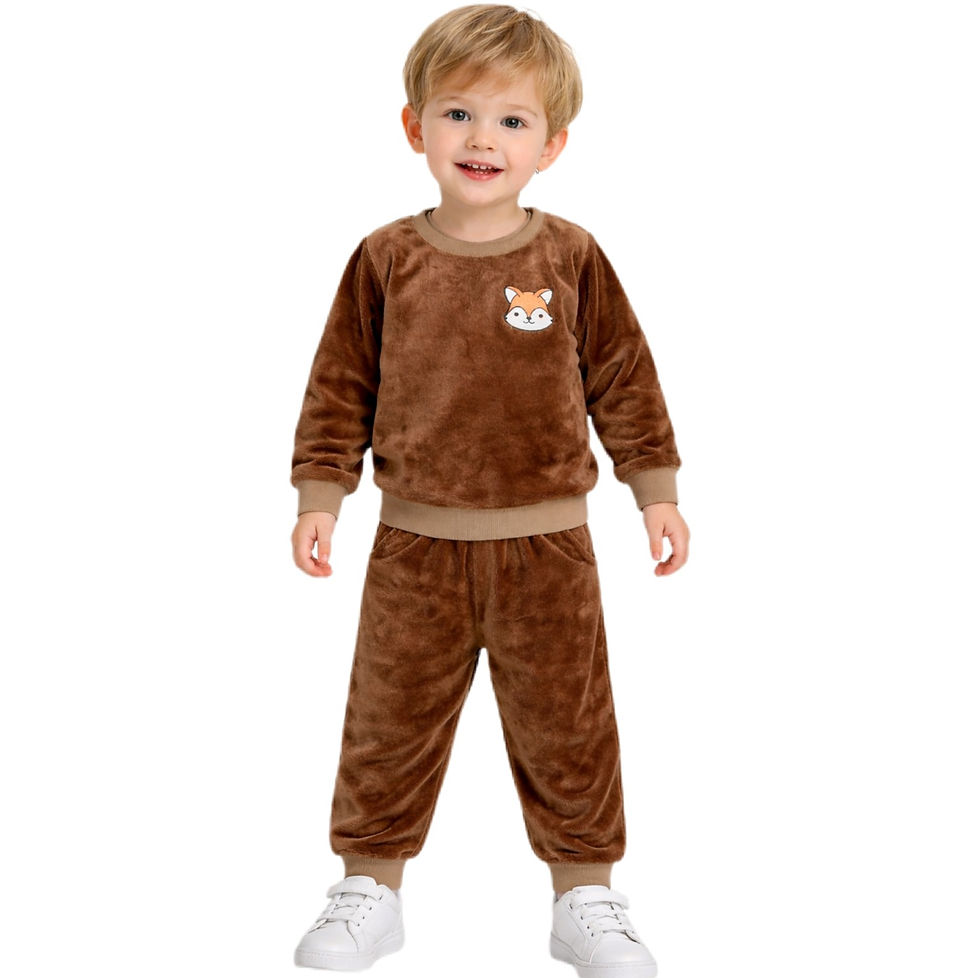 Miniatura: Conjunto Infantil Pelúcia Fleece Menino Inverno 1 2 3