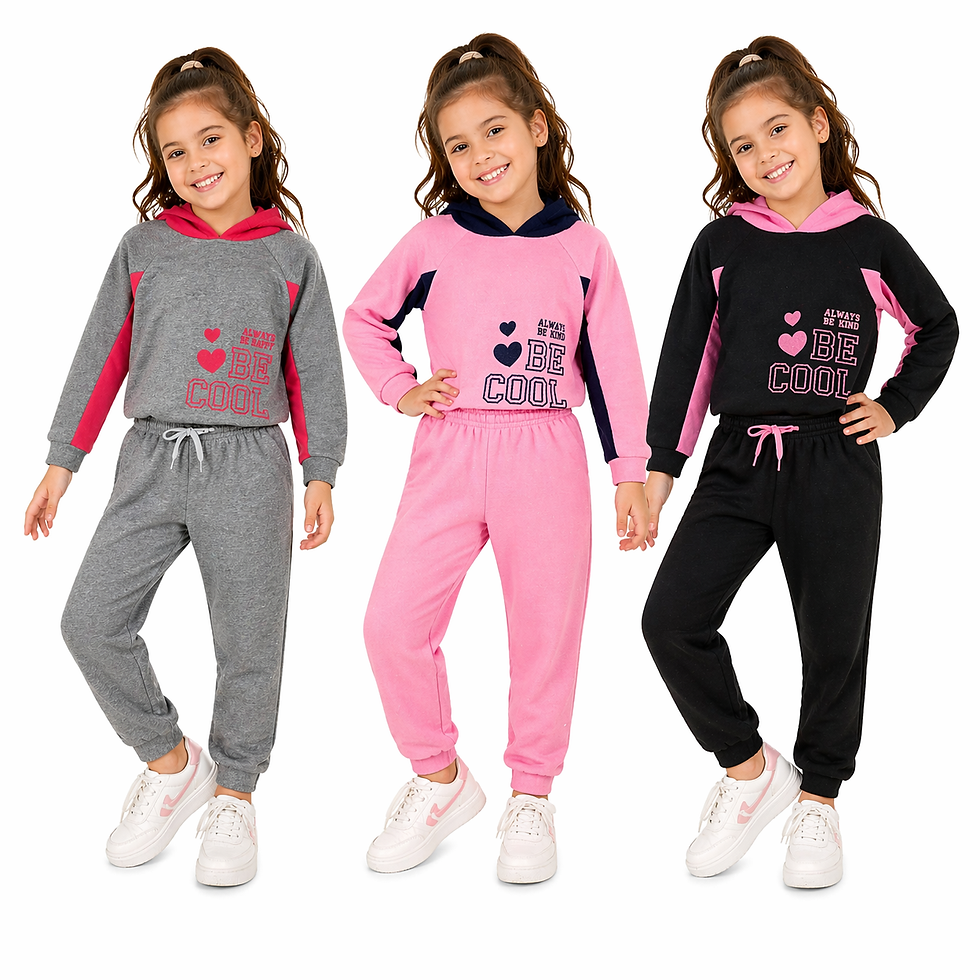 Miniatura: Conjunto Infantil Menina Bouclê com Capuz BE COOL Inverno 4 6 8