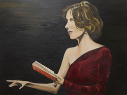 Donna che legge - olio su tela - 80x60 - 2020