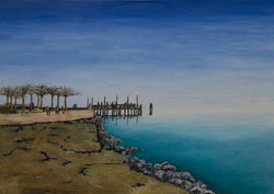 Pontile - olio su tela - 50x70 - 2021