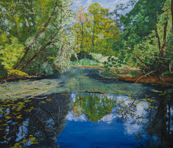 Stagno - olio su tela - 100x120 - 2021