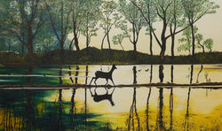 Capriolo - olio su tela - 60x100 - 2021