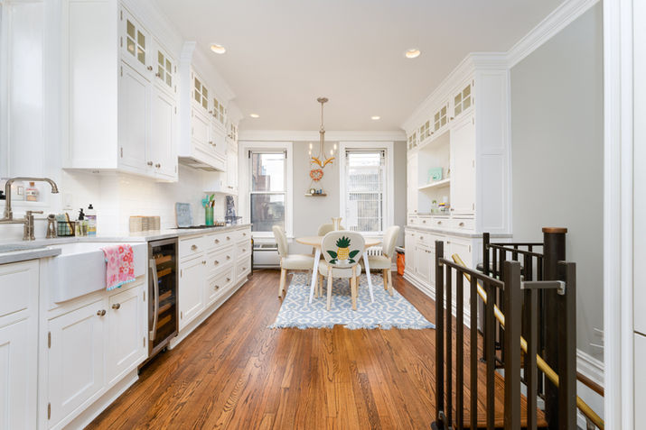 Upper West Side brownstone interior photography with original architectural details