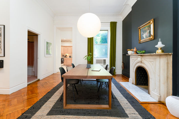 Luxury Upper East Side apartment photography showing classic pre-war details and park views