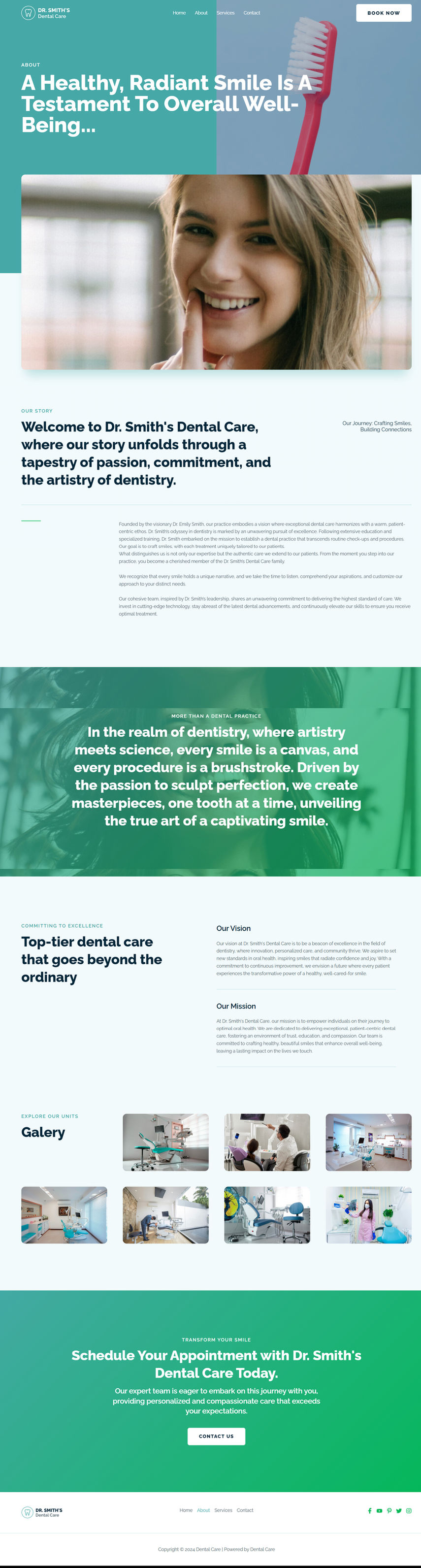 Clinic Website Template - about page