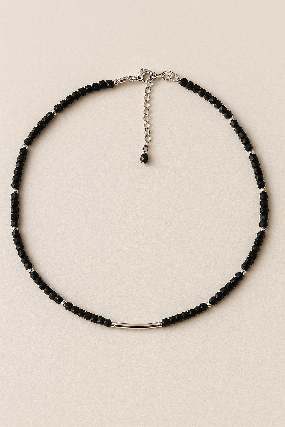 Miniatura: Colar de Turmalina Negra – Banho de Ródio (Ouro Branco)