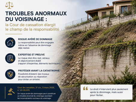 ⚖️ Troubles anormaux du voisinage : faut-il attendre qu'un dommage se produise pour agir ?