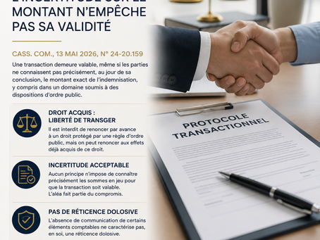 ✍️ Peut-on signer une transaction sans connaître précisément le montant de ses droits ?