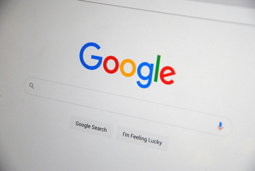 Google home screen from a third-person perspective