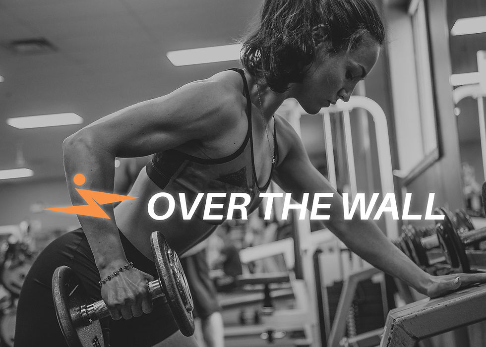 Branded social media post featuring Over the Wall Fitness design concept.