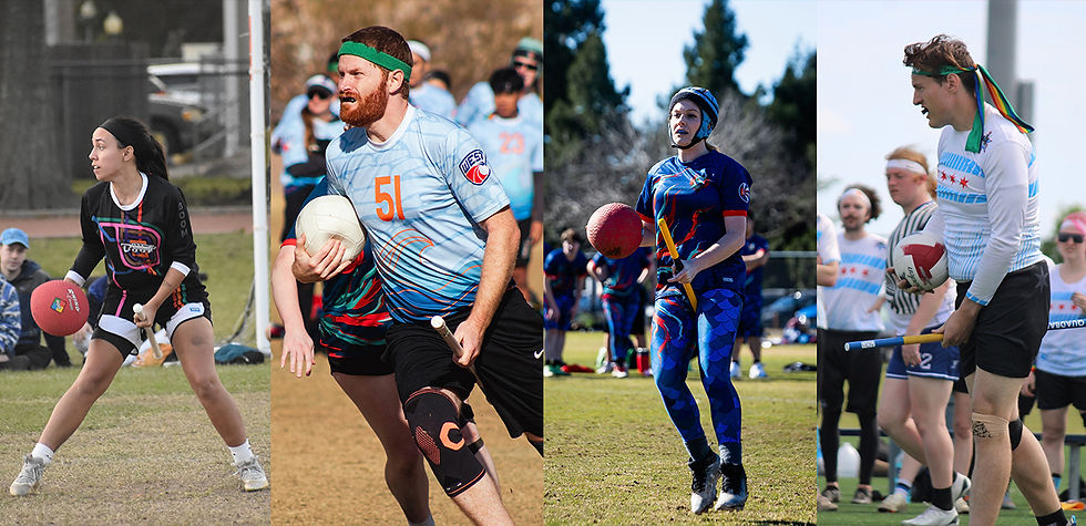 Hero banner for US Quadball with action photography of players.