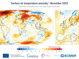 NOVEMBRE 2025 in CALABRIA: temperature sopra le medie e poche piogge ad esclusione del cosentino e del vibonese. I dati con analisi.