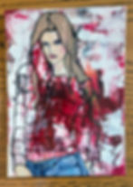 figurative portraiture with expressive abstraction